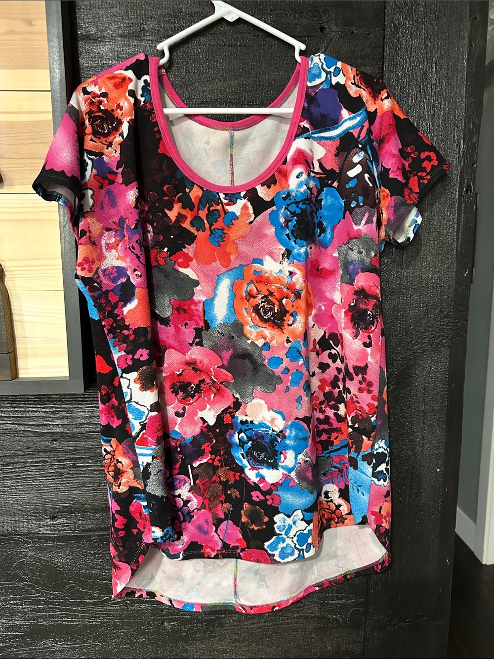 Wonder Makes Hand Made Floral Scoop Neck Women’s Top in Pink Multi